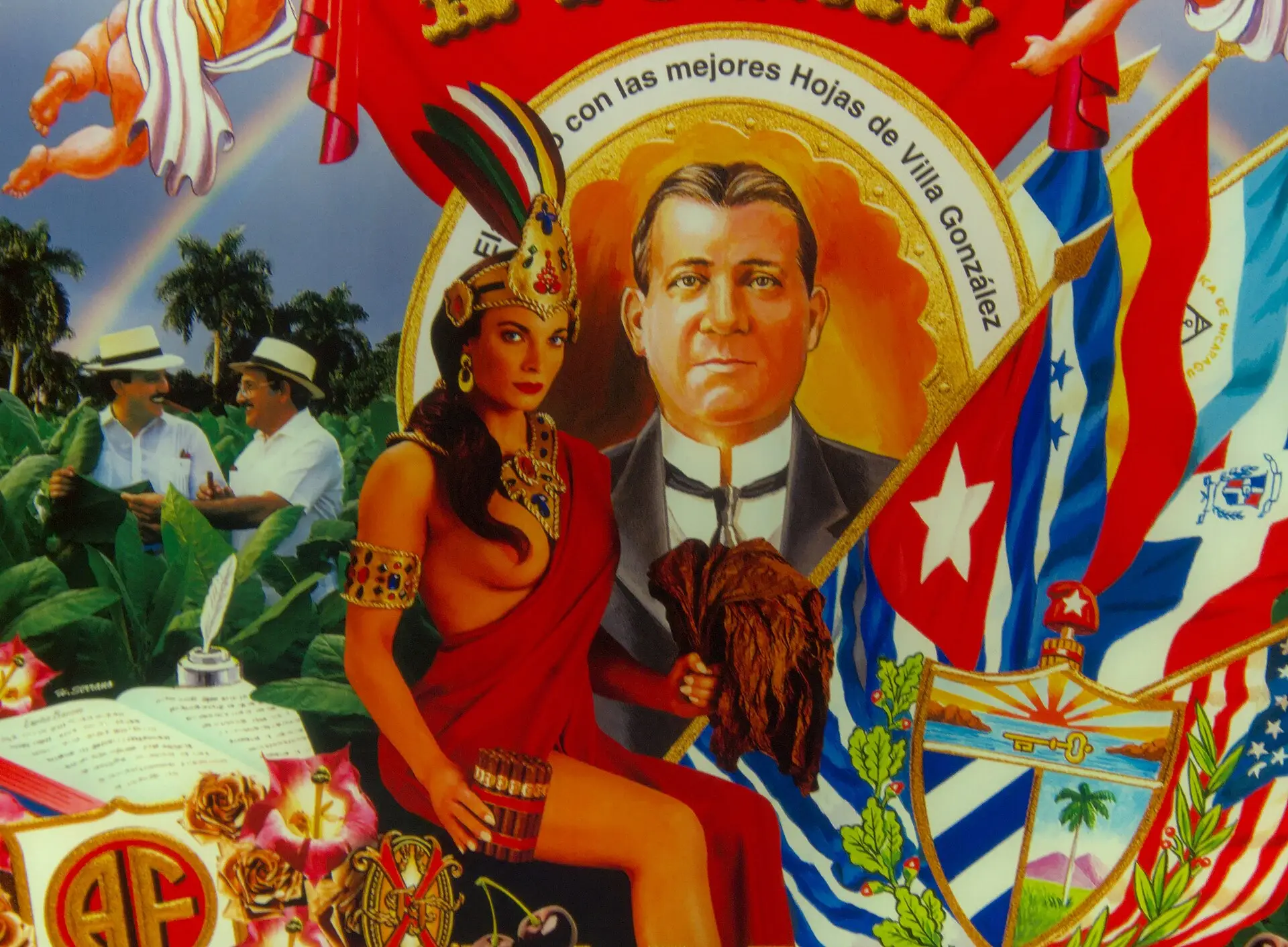 Colorful mural at La Placita del Mercado in Santurce, San Juan, Puerto Rico